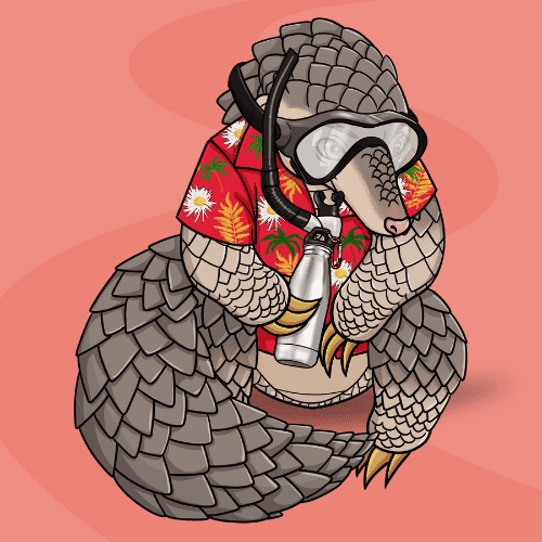 Pangolin Club NFT Watersport Chill Peach